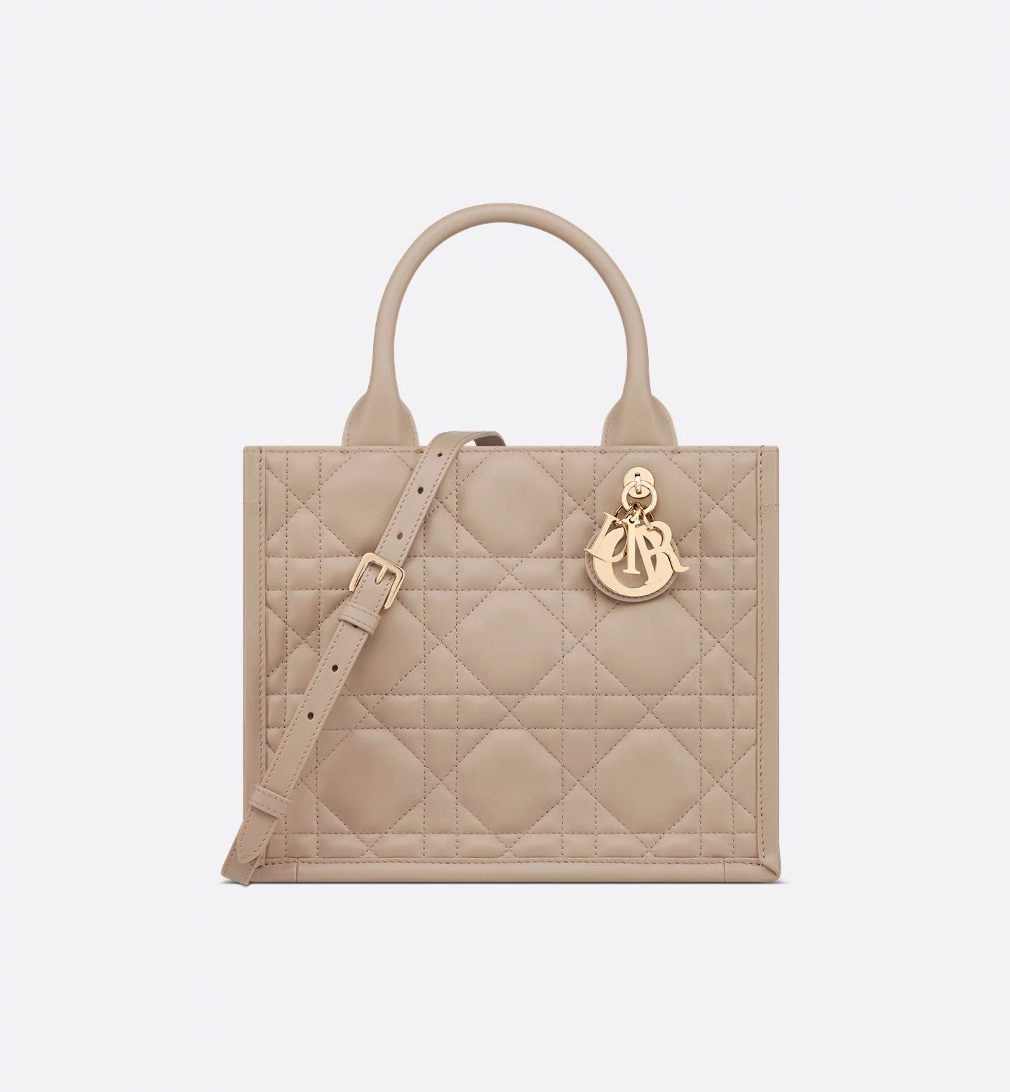 Dior Book Tote pequeño
Piel de becerro Macrocannage gris pardo desierto