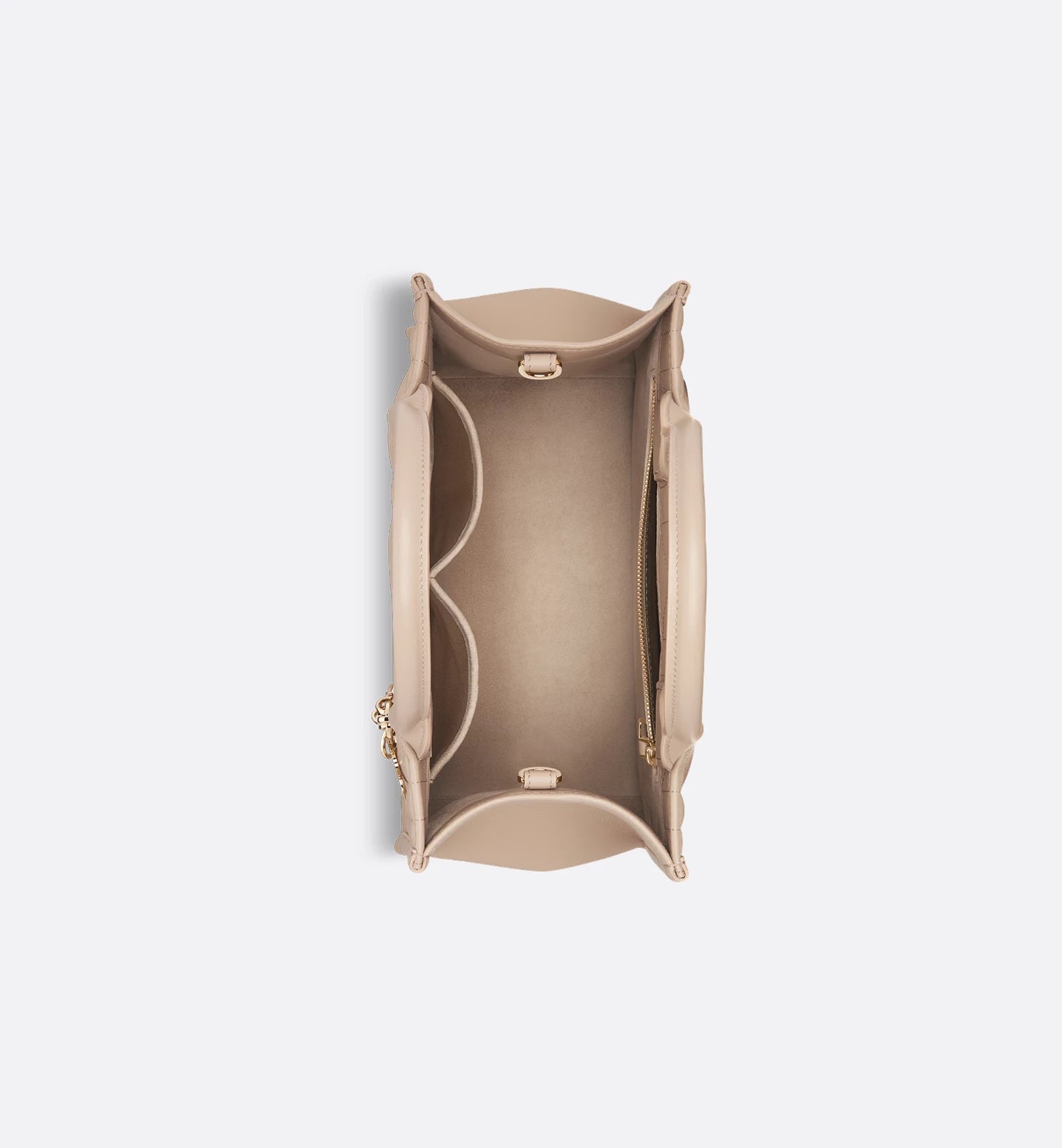 Dior Book Tote pequeño
Piel de becerro Macrocannage gris pardo desierto